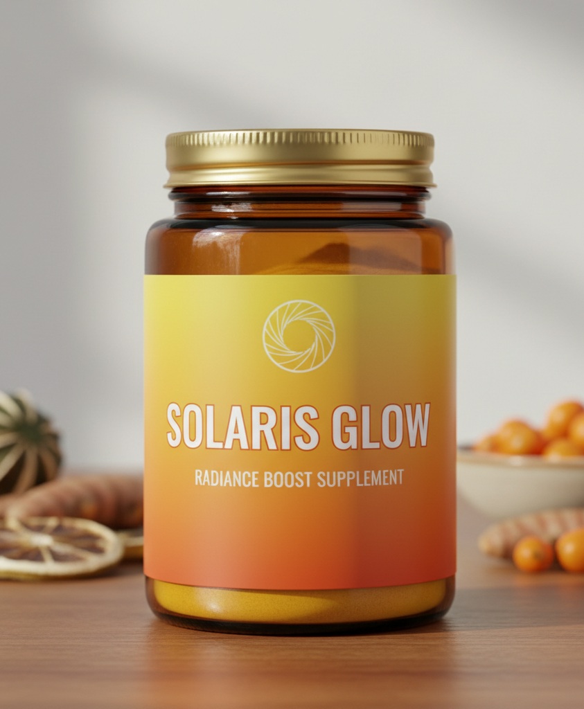 Solaris Glow daily nutritional formula bottle